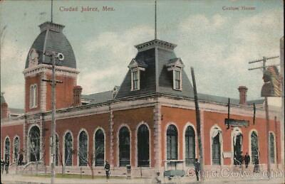 #ad Mexico 1908 Ciudad Juarez Custom House H. G. amp; Co. Postcard 2c stamp Vintage $9.99