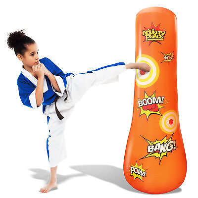 Kid#x27;s Inflatable Punching Bag 4 Ft Tall Free Standing Buddy Hit amp; Bounce Back $15.95
