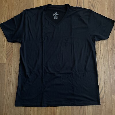 #ad True Classic Premium Quality * V NECK * Tee T Shirt Mens BLACK 2XL XXL $14.18