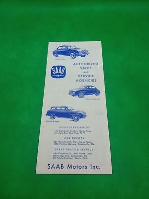 #ad Vtg 1965 Saab Sedan Catalog Dealer Sales Brochure English Printed in Sweden Fc2 $20.24