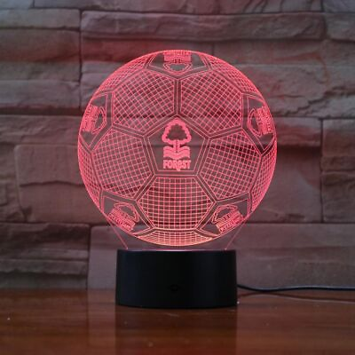 #ad Football Soccer LED Lamp 3D Team Logo 7 Colors Changing Remote Control USB Light $39.89