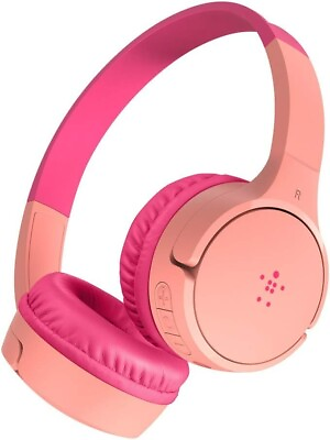 #ad Belkin SoundForm Mini Kids Wireless On Ear Headphones 85dB Limit Pink AUD002btPK $39.95