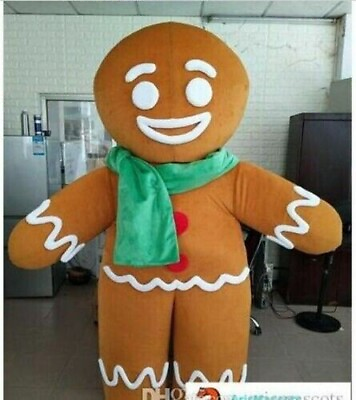 #ad Gingerbread Man Mascot Costume Suits Cosplay Party Fursuit Outfits Clothing Ad $151.99