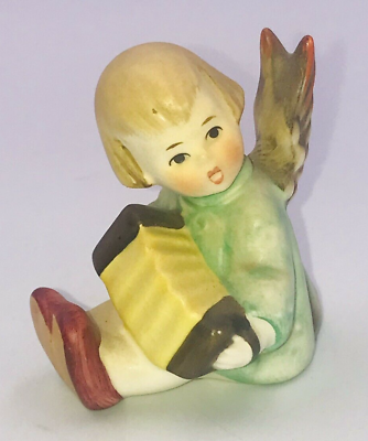 #ad 1960#x27;s Goebel Hummel Child Angel w Accordion TMK 3 Small Stylized Bee Figurine $18.99