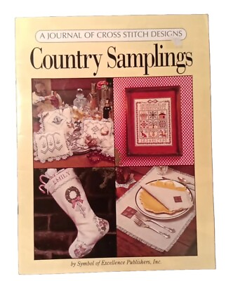 #ad Country Samplings Cross Stitch Magazine Primitive And Samplers Charts $9.00