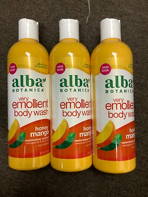 #ad 3*Alba Botanica Very Emollient Honey Mango Body Wash Replenishing Moisture 12 oz $13.99
