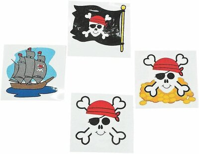 #ad Pirate Tattoos Favors 36 per Package Toy $9.31