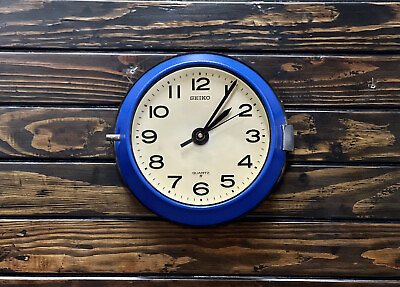#ad #ad JAPAN Maritime Original Vintage Old Industrial SEIKO Wall Clock Persian Blue $144.90