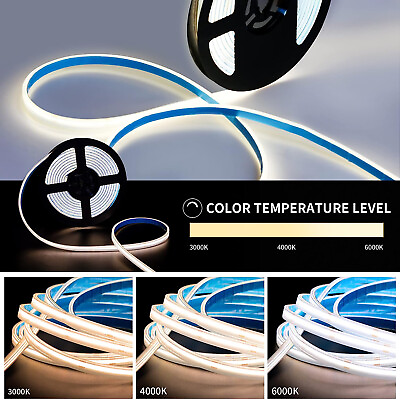 #ad 12V 384LEDs m COB LED Light Strips 16.4ft Waterproof Flexible Tape for Boat Car $27.51