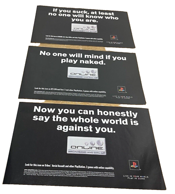 #ad 2003 PlayStation 2 Online No One Will Mind If You Play Naked Lot PRINT AD $18.01