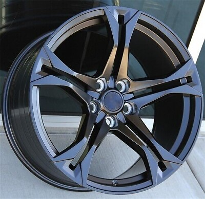 #ad 20quot; Matte Black Wheels 20x10 20x11 5x120 Fit Chevrolet Camaro Chevy Set 4 Rims $991.00