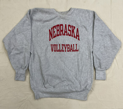 #ad Vtg Champion Reverse Weave Nebraska College Crewneck Sweatshirt Men’s Size XL $80.00