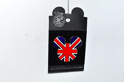 #ad Disney Pin Mickey Head British Flag NEW $16.50