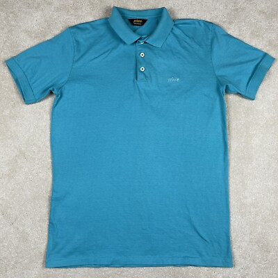 #ad Prince Polo Shirt Mens Large Blue Vtg Made In USA Tennis Pickleball Squash $21.60