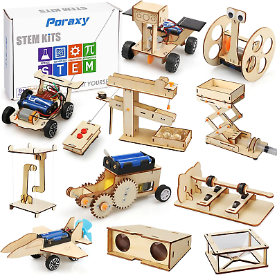 #ad 11 in 1 STEM Kits for Kids 8 10 12 Science Crafts Building Model Car Kits Toys $48.99