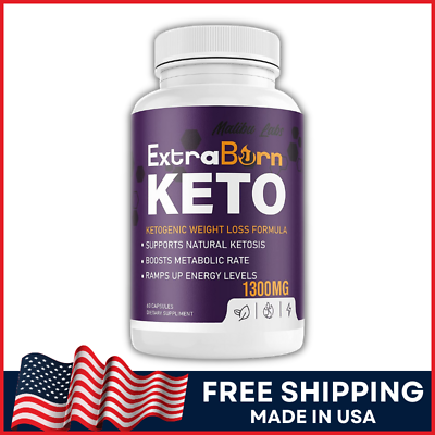 #ad Extra Burn Keto Advanced Weight Loss Support Fat Burner Supplements 1300mg Caps $19.72