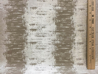 #ad Fabric Stripe Taupe Tan Gray Blurred Stripes Woven Textured Upholstery Sewing $18.99
