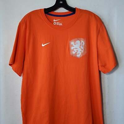 #ad Nike KNVB Netherlands Holland Orange Soccer Shirt Mens Extra Large Slim Fit $29.97