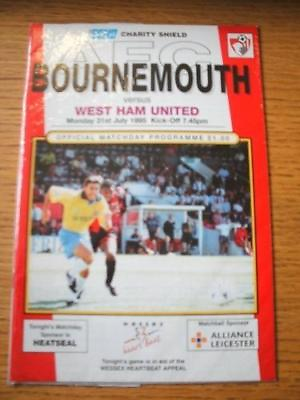 #ad 31 07 1995 Bournemouth v West Ham United Friendly . N GBP 3.99