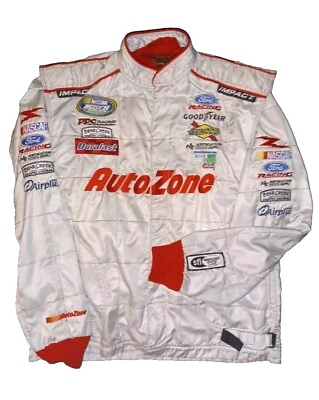 #ad RARE VTG Kenny Wallace Nascar Team Issued Used Pit Crew AutoZone Impact Firesuit $695.00