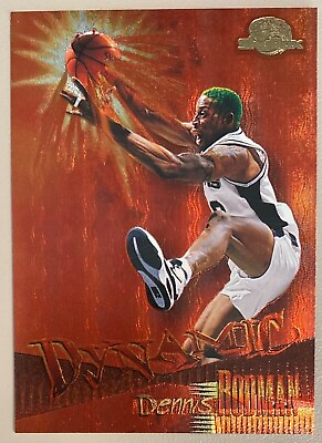 #ad Dennis Rodman 1995 SkyBox Premium Basketball Card Dynamic #D10 Spurs $2.49