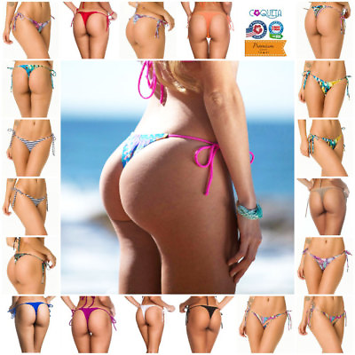 #ad COQUETA Brazilian Cheeky Bikini Bottom Thong Bathing Suit Beach Swimsuit WOMEN#x27;S $14.99