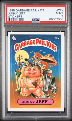 #ad 1985 Topps OS1 Garbage Pail Kids Series 1 Junky Jeff 22a Matte Card PSA 9 MINT $284.95
