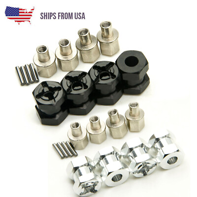 #ad 20 25mm Extension Hex Hub Drive Adapters Set for RC 1 10 Axial SCX10 12mm Wheel $13.57