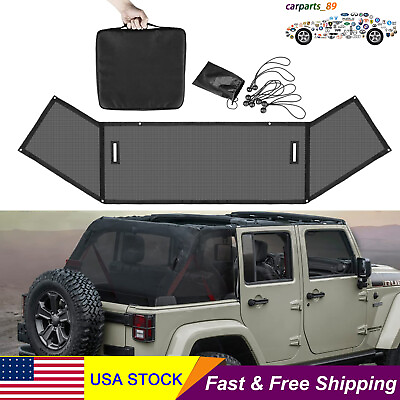#ad 4 Door Cage Mesh Screen Sunshade Cover for Jeep Wrangler JK Unlimited 2007 2018 $76.98