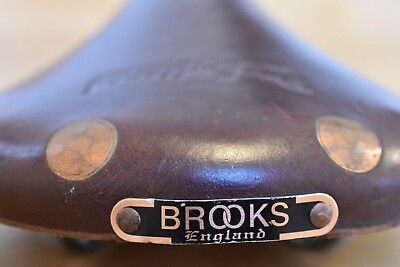 #ad VINTAGE Brooks Saddle Professional Leather England Large Copper Rivets used $500.00