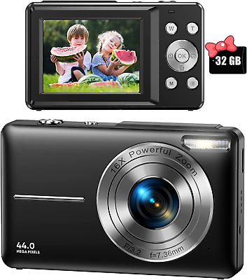 #ad Digital Camera FHD 1080P Digital Camera for Kids Video Camera with 32GB SD Card $57.99