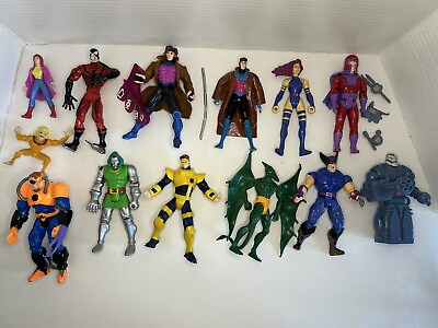 #ad Vintage X men And Different Marvel Figures Lot Of 13 Figures With Accessories C $40.00