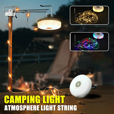 #ad 10M Multifunctional Camping Light Portable Outdoor Waterproof LED String Lights $19.99