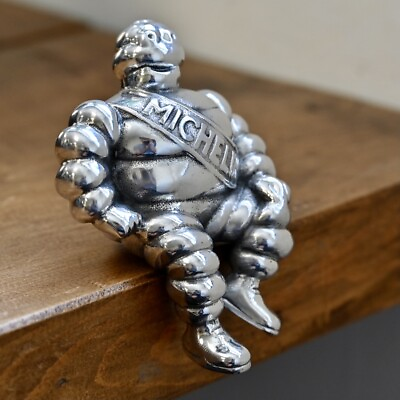 #ad Aluminium Michelin Man Car Bonnet Scooter Mascot Bibendum Hood Collectable GBP 24.99