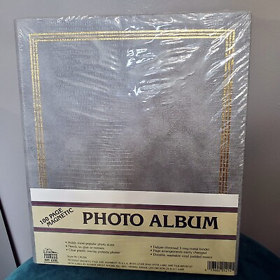 #ad Pioneer Magnetic Photo Album 3 Ring Binder 100 page LM 100 Gray Sealed Vintage $15.99