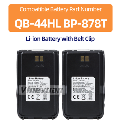 #ad 2X 3250mAh QB 44HL BP 878T Li ion Battery for Anytone AT D878UV Plus D878UV D858 $52.99