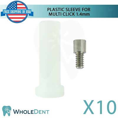 #ad 10X Plastic Sleeve With Length Of 13.0mm For Multi Unit 1.4mm Abutment $140.00