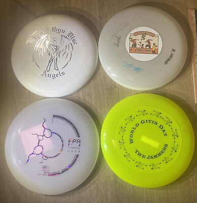#ad Wham O Frisbee Lot 4 Discs 160 175Gr Discraft Sky Styler FPA SIGNED 2006 2009 $18.85