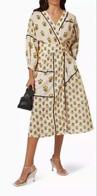 #ad Rhode Vedha Dress Size S Marigold Flower Golden Multi GBP 129.99