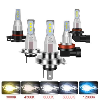 #ad 2pcs LED Car Fog Light Headlight Kit Combination Bulb 2800LM CSP 6SMD 9005 9006 $27.27