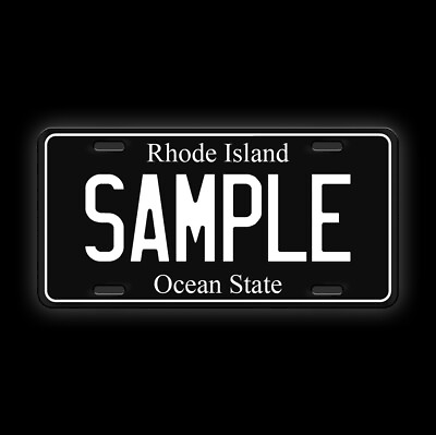 #ad #ad Black Custom Rhode Island Vanity License Plate $15.00