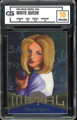 #ad 1995 Marvel Metal #124 White Queen GRADED CG 10 PRISTINE $22.77