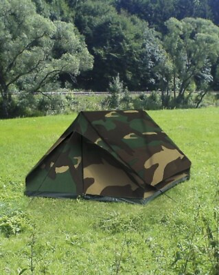 #ad MIL TEC Woodland Camo 2 Man Mini Pack Tent C $139.99