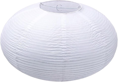 #ad White Round Paper lantern 16” Chinese Japanese Pendant Hanging Lamp Shade Easy $50.82