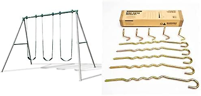 #ad MSC 5336 Everest 10#x27; Metal Swing Set with 3 Adjustable Sling Swings MSC 5272 $457.88