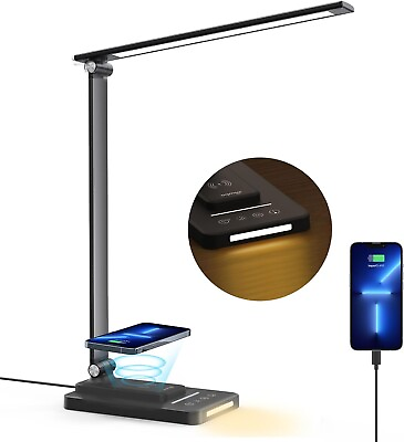 #ad #ad Sympa LED Desk Lamp Desk Lamp with Wireless Charger Dimmable Desk Light with 2 $51.80