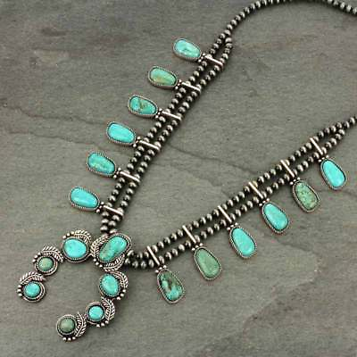 #ad *NWT* Full Squash Blossom Natural Turquoise Necklace 731570089 $99.99