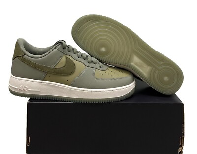 #ad Nike Air Force 1 #x27;07 LV8 Dark Stucco Medium Olive FJ4170 002 Men Size 8.5 No Lid $100.00