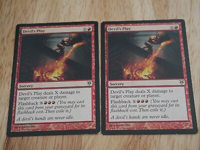#ad MP MTG Devil#x27;s Play Magic Duel Decks Gathering Card Rare #72 Red Sorcery $1.18