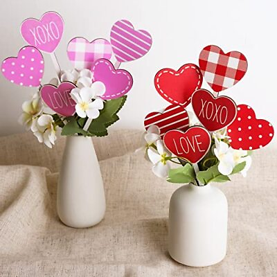 #ad Valentines Day Decor Set 12pcs Valentines Day Decorative Picks Farmhouse $12.34